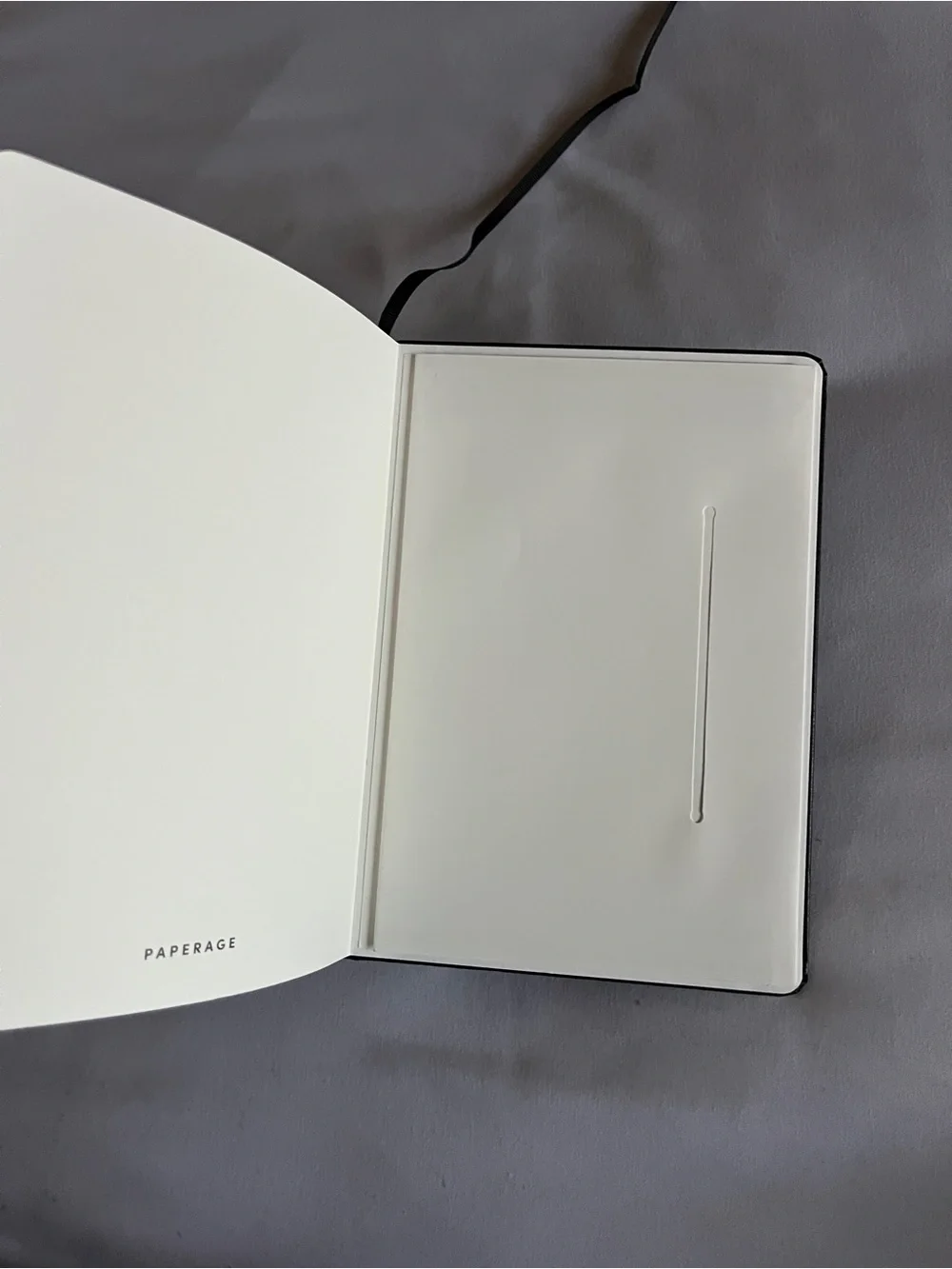 Paperage Black Hardcover Lined Datadog Journal Notebook Pocket Size 5.75x4 Elast